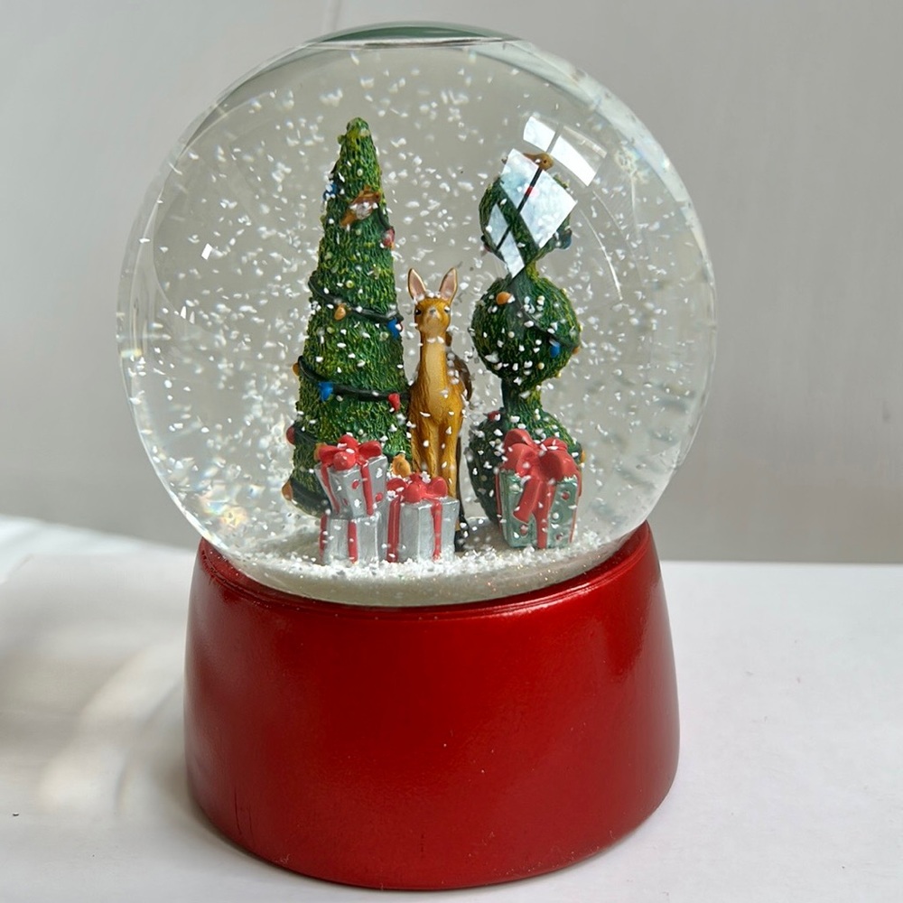 Nordstorm Holiday Snow Globe Deer with Christmas tree